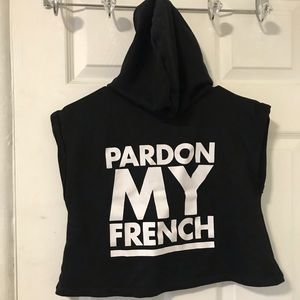 Pardon My French Crop Short Sleeve Sweater🇫🇷